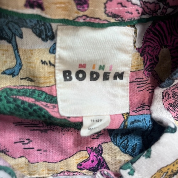 Mini Boden wild animal linen shirt - Picture 3 of 5